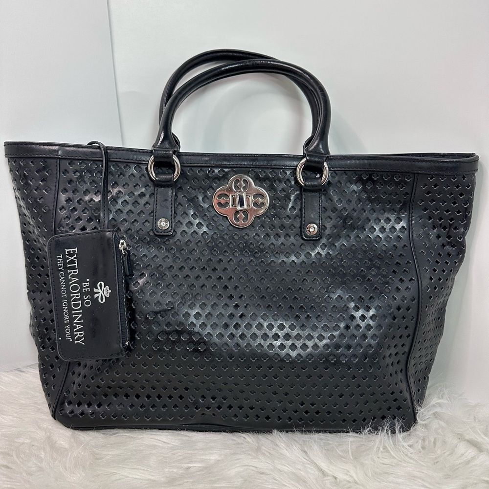 Brighton My Flat in London Black‎ Creed Perforated Tote Bag